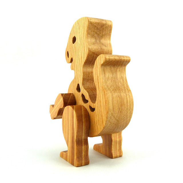 Wood Baby Dinosaur, Handmade from Select Grade Hardwoods and Finished with Nontoxic Renewable Blend of Oil and Wax, Buddies Dinos Collection