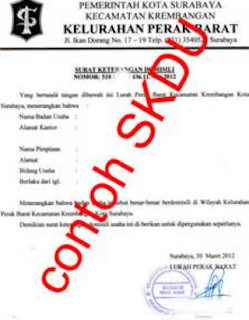 Surat Keterangan Domisili Usaha (SKDU)