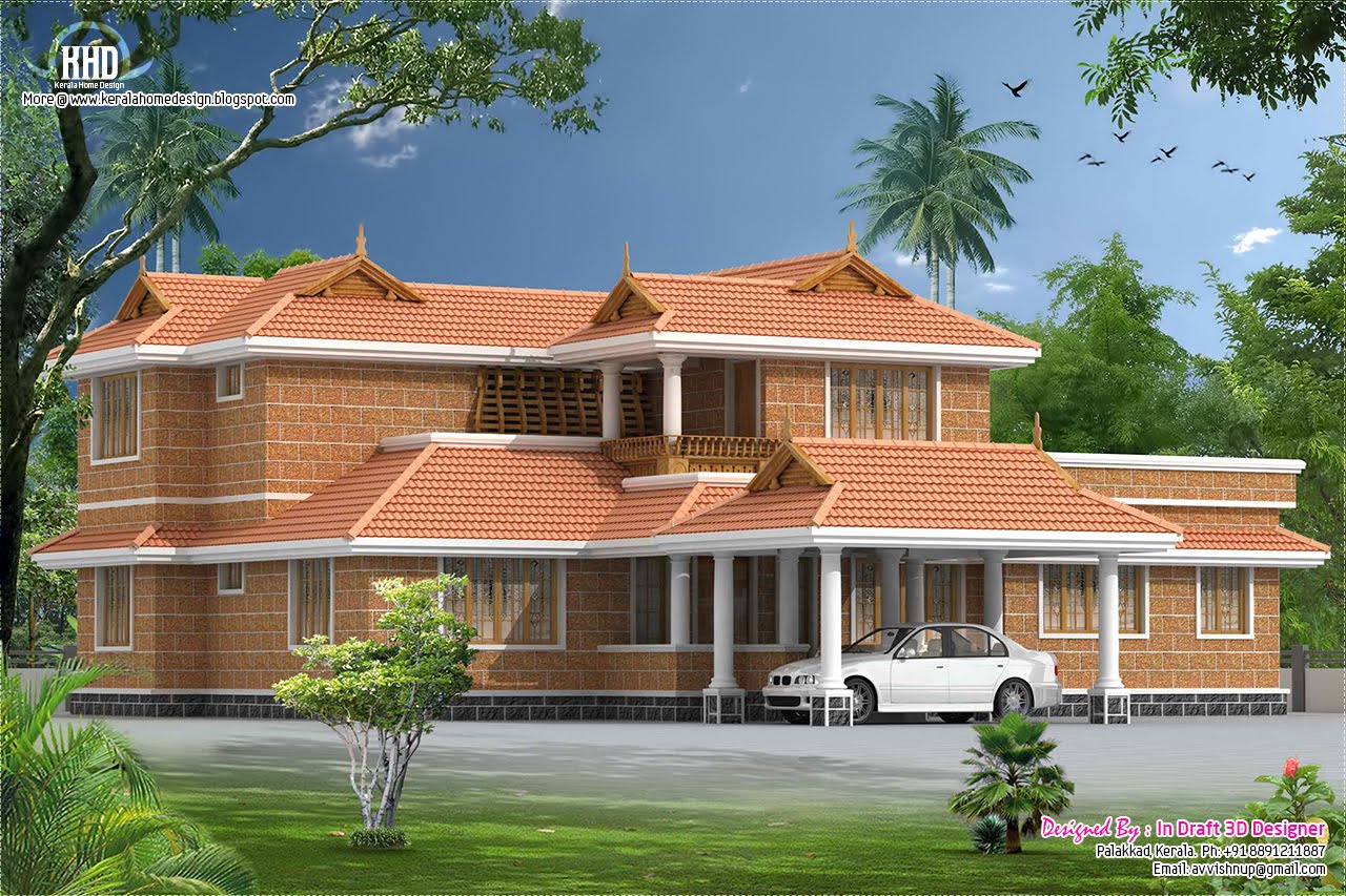  Kerala  style  traditional villa with courtyard  Kerala  