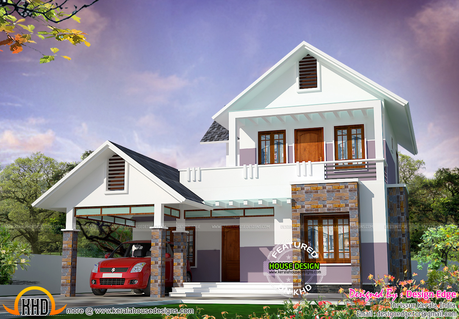 Simple modern house in 1700 sqft  Kerala home design and floor plans