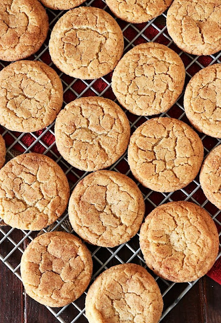 Top View of Maple Snickerdoodles on Cooling Rack Image