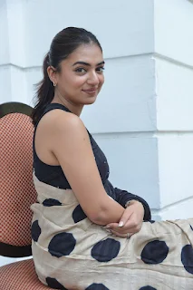 Nazriya Nazim Saree Stills at Ante Sundaraniki Movie Interview