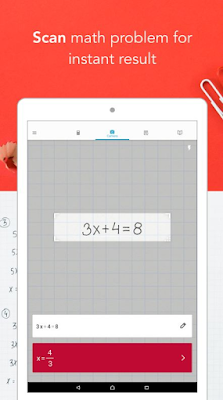 برنامج حل مسائل الرياضيات فوتو ماث Photomath للاندرويد والايفون