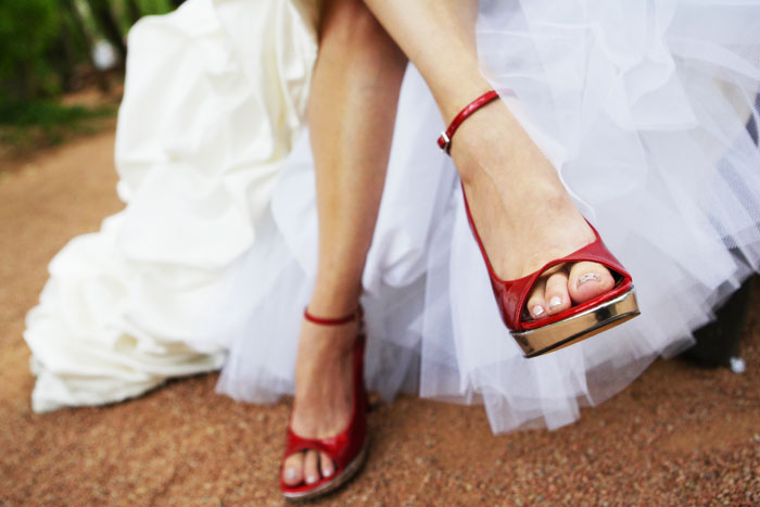 Fun colors for bridal shoes