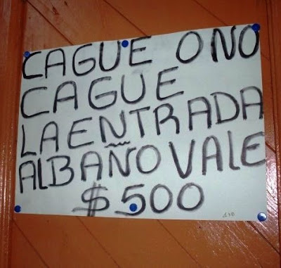 Cague o no cague, la entrada al baño vale $ 500