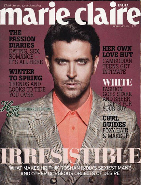 Hrithik Roshan on Marie Claire Magazine Cover