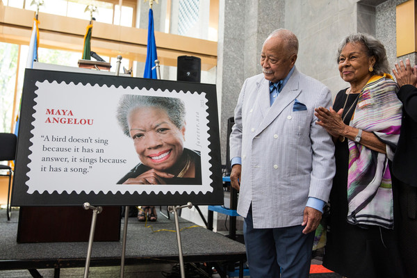 Susan Taylor, David Dinkins Celebrate Maya Angelou Stamp Dedication In New York