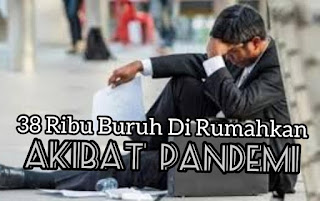38 Ribu buruh Di Rumahkan