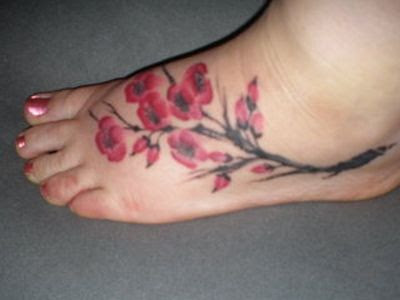 ankle and foot tattoo