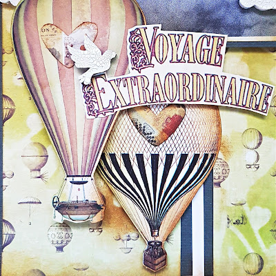 Ciao Bella Papercrafts Voyages Extraordinaire scrapbook layout Lou Sims