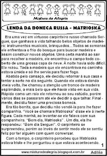 Lenda da boneca Russa Matrioska