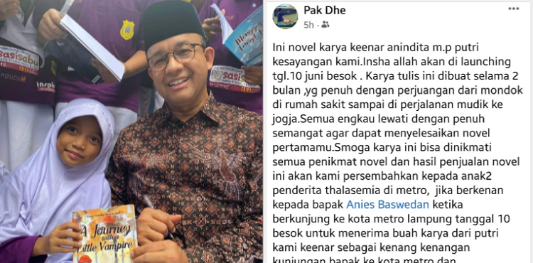 Kisah Haru Bocah Penderita Thalasemia Kepingin Jumpa Anies Baswedan, Hingga Menunda Jadwal Transfusi Darah