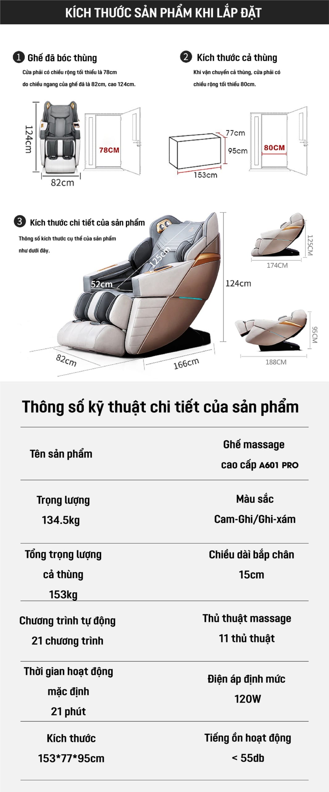 Ghế Massage OKINAWA A601 PRO