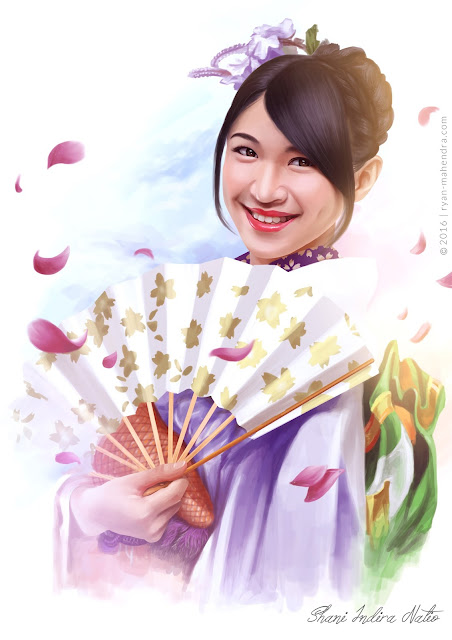 shani indira natio, shani jkt48, shani indira, digital painting, ryan mahendra