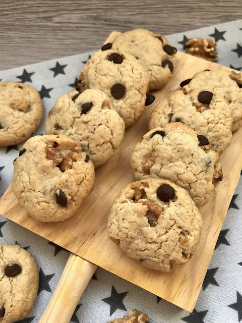 COOKIES DE MAYONESA CON PEPITAS DE CHOCOLATE Y NUECES RECETA