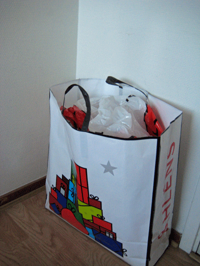 Grocery  Trash  on Keep To Take To The Store And Which Can Be Sacrificed To Garbage