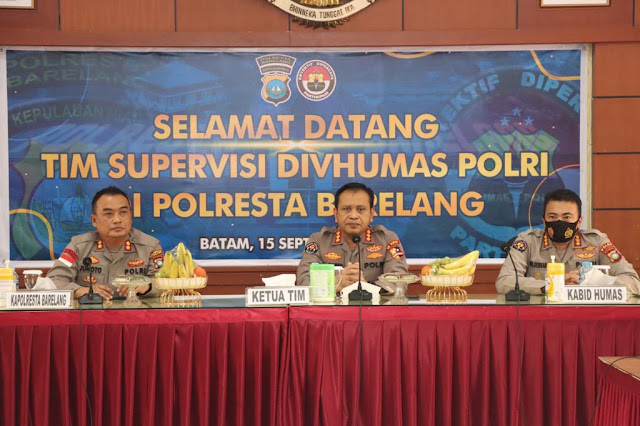 Divisi Humas Polri Melakukan Supervisi Fungsi Teknis Kehumasan di Polresta Barelang