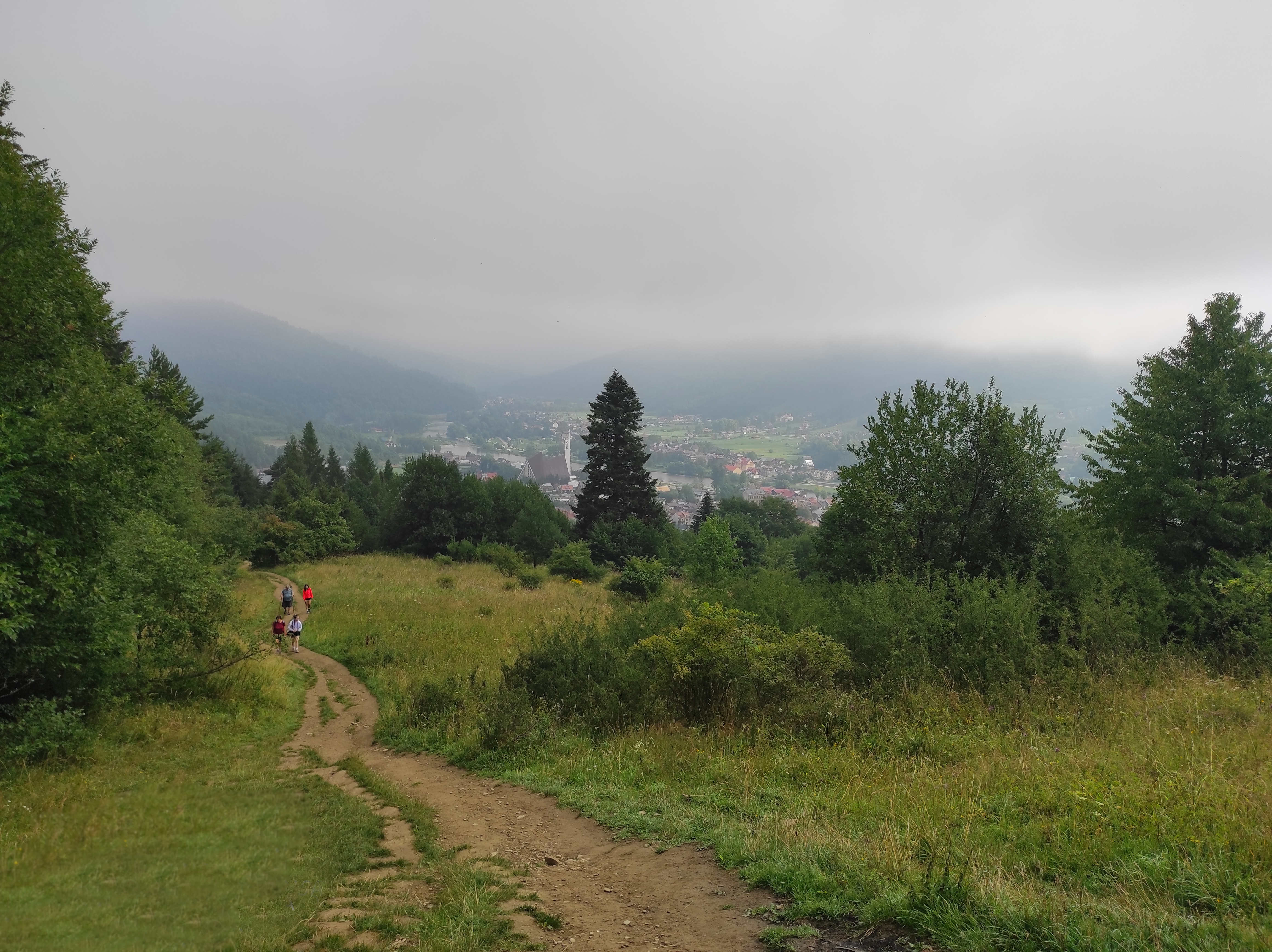 Krościenko nad Dunajcem we mgle