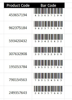 creating a barcode of product number