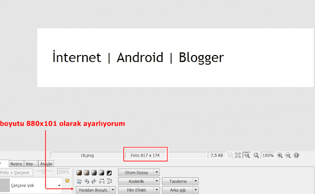 Blogger üst bilgi düzenleme