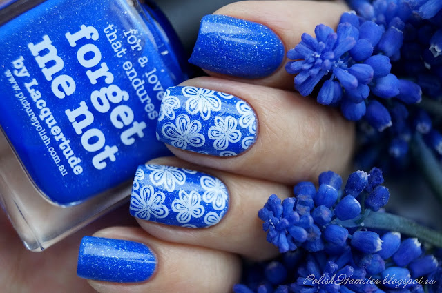 Picture Polish "Forget me not" и стемпинг Dana stamping plate 2