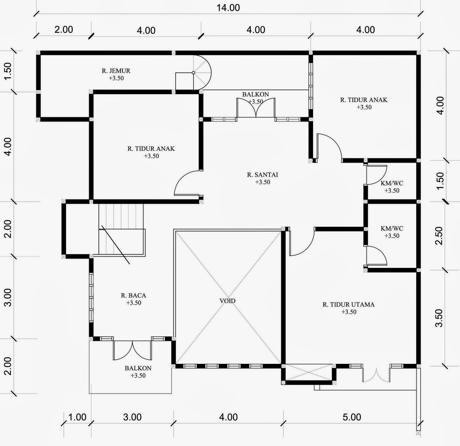 Desain Rumah 2 Lantai Di Tanah Bujur Sangkar Desain Rumah