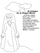 IMÁGENES VIRGEN MARÍA PARA COLOREAR