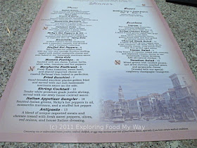 Nicolinni's Menu Front Side Bottom