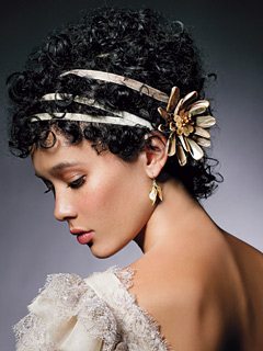 curly wedding hairstyle