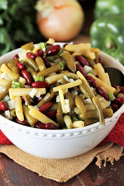 Serving Bowl of Classic 3-Bean Salad Image