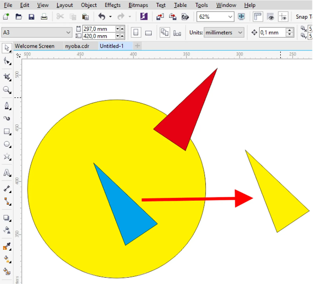 Cara Mudah Memotong Objek Di CorelDraw Dengan Shaping Tools