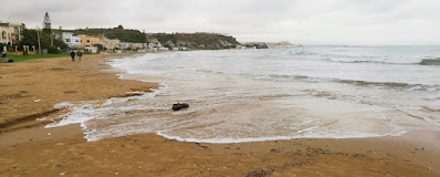 La playa de la Scala dei Turchi, a unos 10 minutos andando de allí.