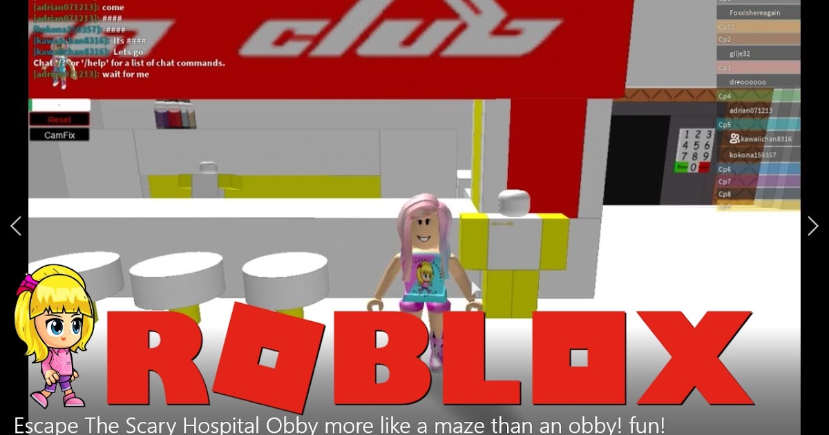 Chloe Tuber Roblox Escape The Scary Hospital Obby Gameplay - roblox hospital escape obby youtube