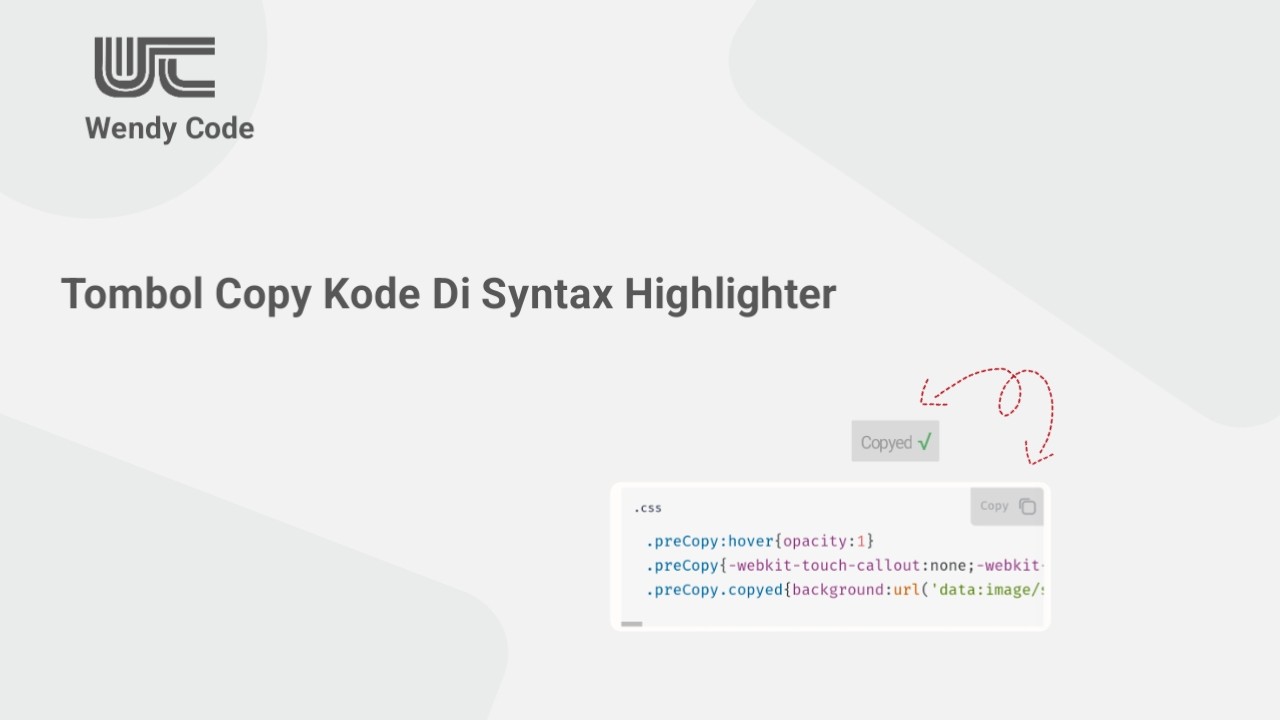 membuat tombol copy kode di syntax highlighter