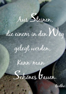 Notizbuch - A4 - kariert "Aus Steinen die einem in den Weg gelegt werden kann man Schönes bauen.": (Goethe) - DIN A4 - Tagebuch