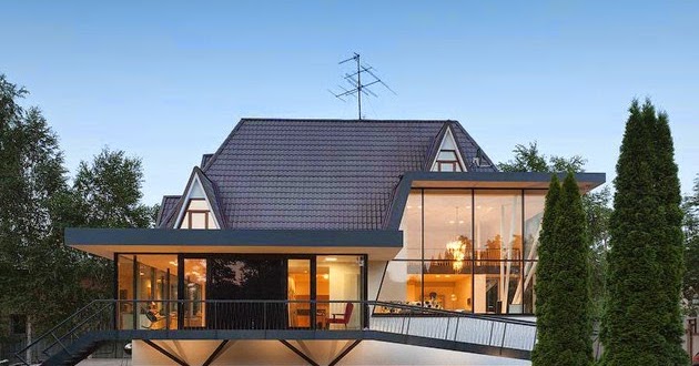  Desain  Rumah Modern Dengan Lantai  Atas  Melengkung 