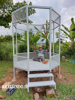 Gazebo Besi atau Saung pesanan Bpk Huda untuk Panti Asuhan Hidayah di Ciadeg Cigombong Bogor