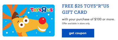 FREE $25 Toys“R”Us Gift Card
