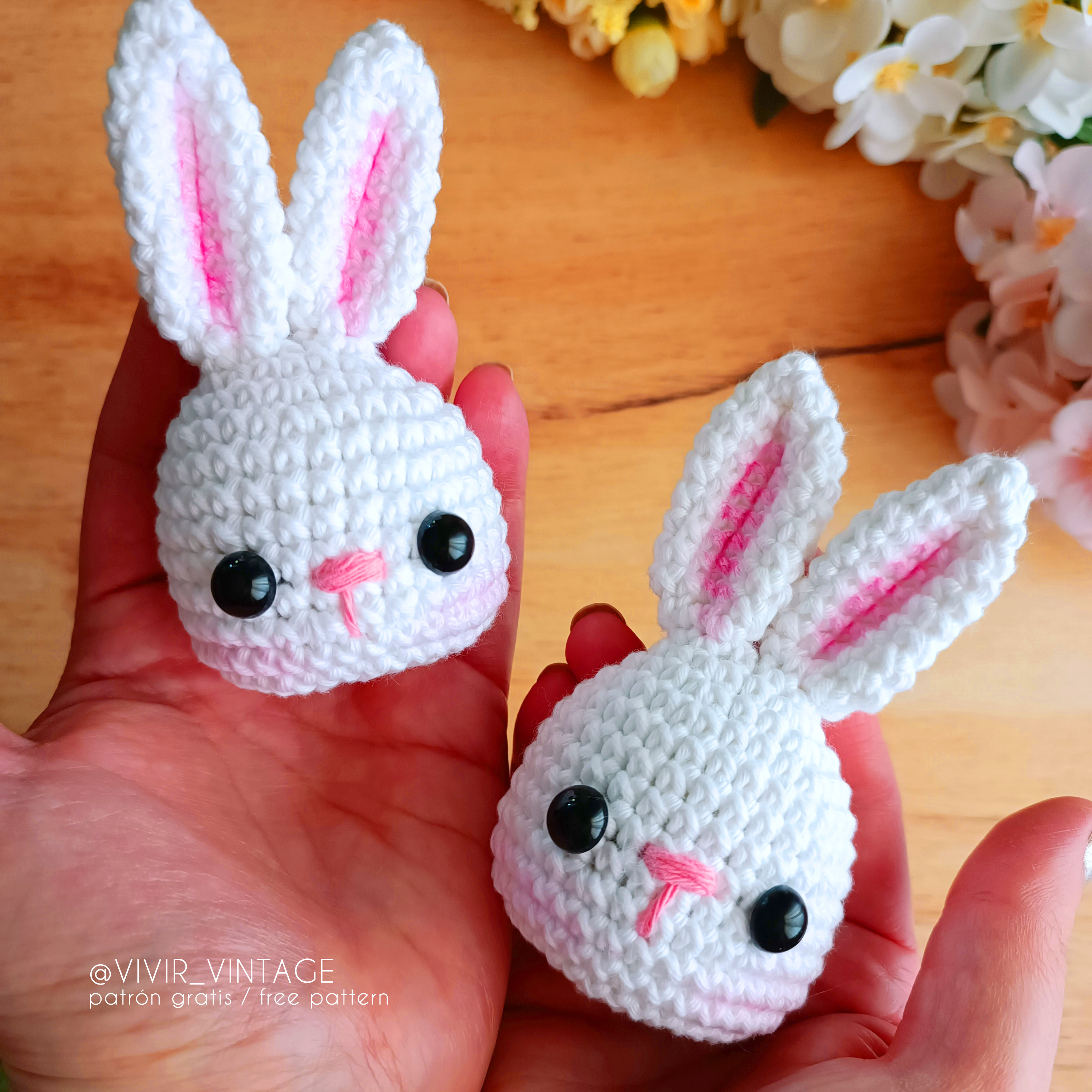 patron gratis amigurumi conejo