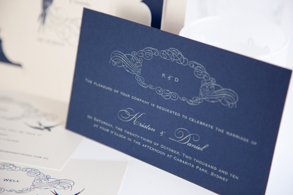 Gorgeous Vintage Birds Wedding Invitations from Little Flamingo