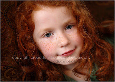 red Curly hair Kids style