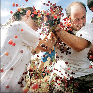 Happy Grape Throwing Festival Greetings Cards