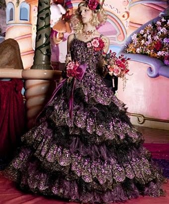 gothic Purple Wedding Dresses Purple Vintage Style Wedding Dress