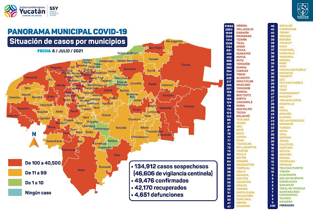 #COVID19 Hoy fallecieron 19 personas en Yucatán, 10 eran meridanos