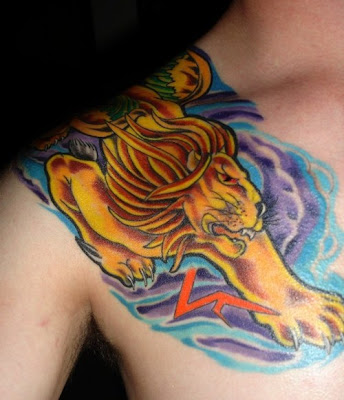 Japanese Lion Tattoo Design 9 