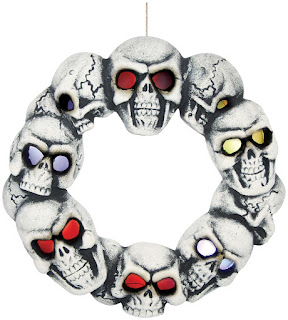  Skull Wreath with Lights for Halloween