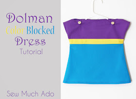 Dolman Color Blocked Dress Sewing tutorial