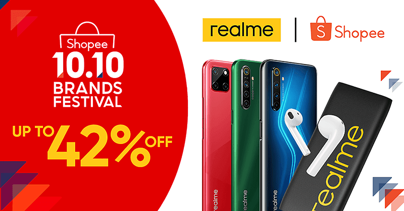 Deal: Get up to PHP 2K off realme products from Shopee's 10.10 brand festival sale!