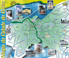Mapa do Folder Turistico de Goiás