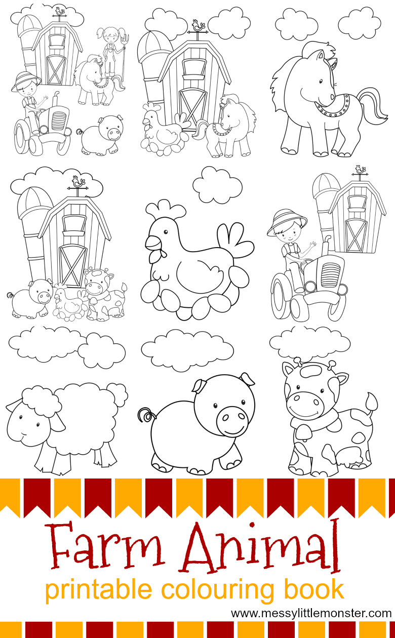 Download Free Coloring Pages Animal Farm - 193+ File for Free for Cricut, Silhouette and Other Machine